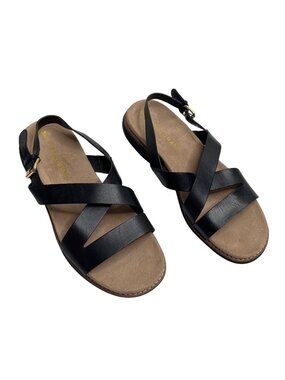 Cole Haan Womens Original Grand Black Leather Strappy Sandals Size 9 B w17164